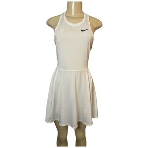 Nike Dress Womens Small White Slim Fit Court Advantage Tennis Dri Fit Golf